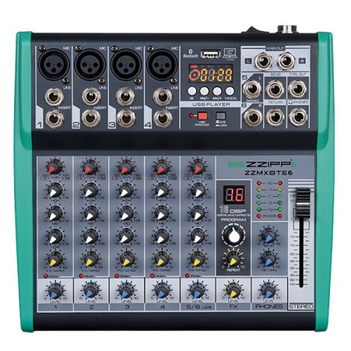 ZZIPP ZMXBTE6 6-channel audio mixer