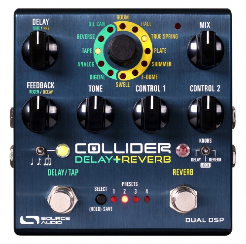 Source Audio SA 263 - One Series Collider Stereo Delay+Reverb, guitar pedal