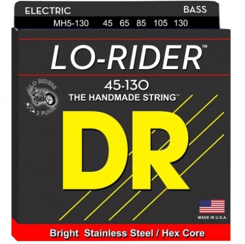 DR ​LO-RIDER™ Medium 5 String MH5-130 bass guitar strings 45-130