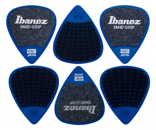 Ibanez PPA14HSG-DB Flat Sand Grip guitar picks, set of 6