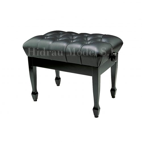 Grenada BC 25 piano bench, gloss black, leather