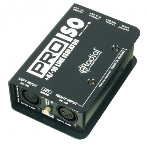 Radial PRO Iso Stereo Line Isolator  +4dB to -10dB Converter and Isolator 