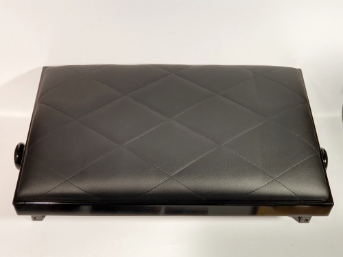 MStar Sonata piano bench, color: black gloss, black diamonds padding