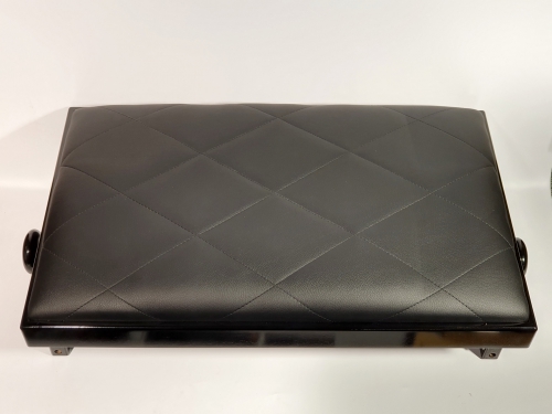 MStar Sonata seat for pianist, black matt, black vinyl upholstery
