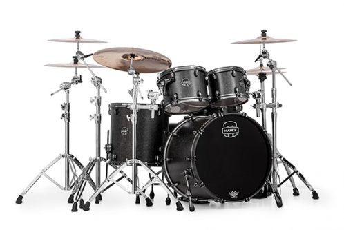 Mapex SV529XB-KFB 4-pc Shell Pack, Flat Black Maple Burl
