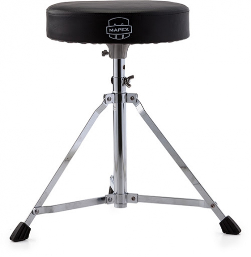 MAPEX T400 Double Braced 3-Leg Black Vinyl 2.5 Cushion Round Throne 