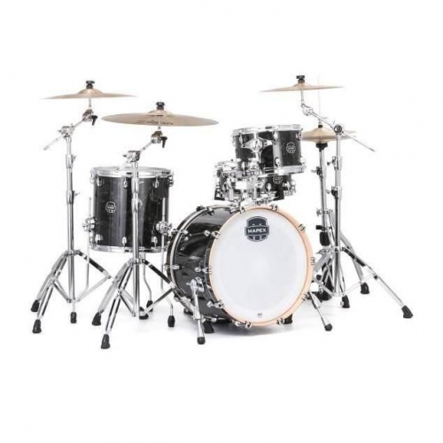MAPEX SVTE401X VN Saturn V Tour - Black Pearl Mapex, 3-piece shell pack