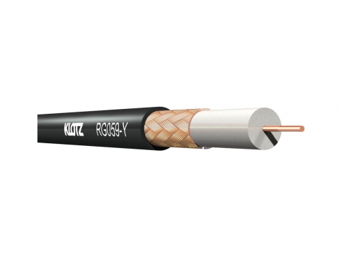 Klotz RG059EY   75 Ohm - coax cable RG59B/U PVC