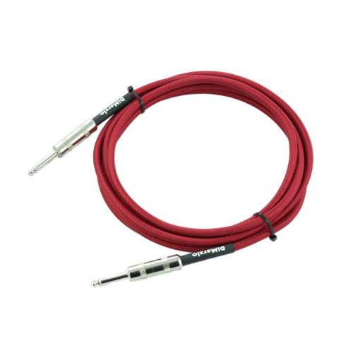 DiMarzio EP1710SSRD  Overbraid Instrument Cable,Red, 3m