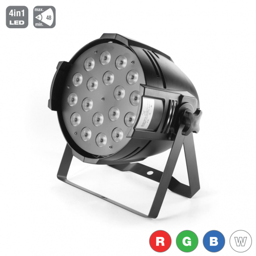 Flash LED PAR 64 18x10W POWERCON IN/OUT