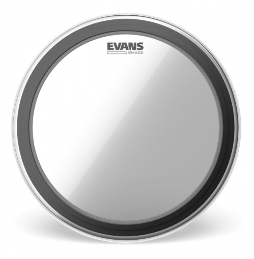 Evans EMAD 2 Clear 20″ drum string for the bass drum, transparent