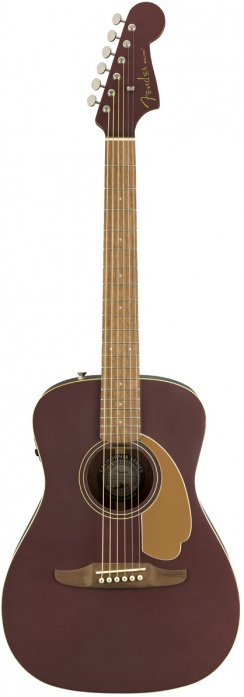  Fender Malibu Player Burgundy Satin electric acoustic guitar