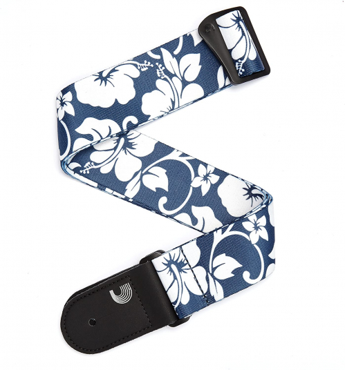 Planet Waves P20S1503 Woven Hibiscus Blue guitar strap