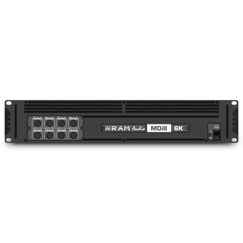 Ram Audio MDi8-6K D 8 Channels Amplifier 8 x 750W 4 Ohms + Dante   Ram Audio MDi8-6K D 8 Channels Amplifier 8 x 750W 4 Ohms + Dante