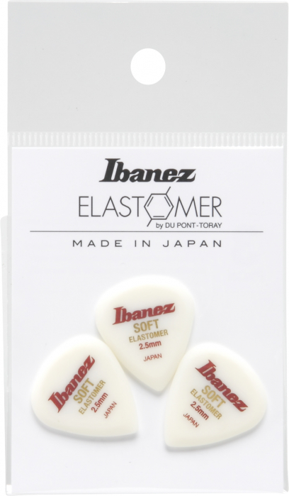 Ibanez BELJ1ST25 Elastomer guitar picks 3pcs/set, soft