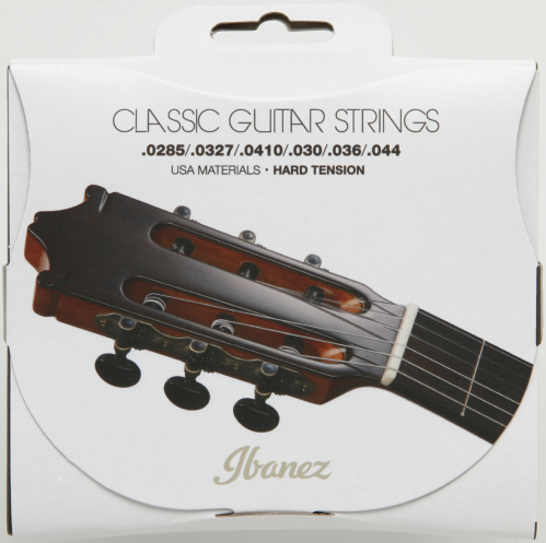 Ibanez ICLS6HT string set 0285-044 clear nylon & silver pl. wound hard tension