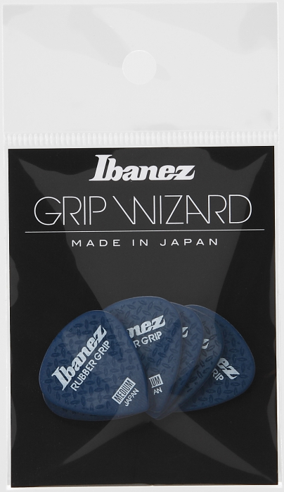 Ibanez PPA16MRG-DB flat pick 6 pack rubber grip model