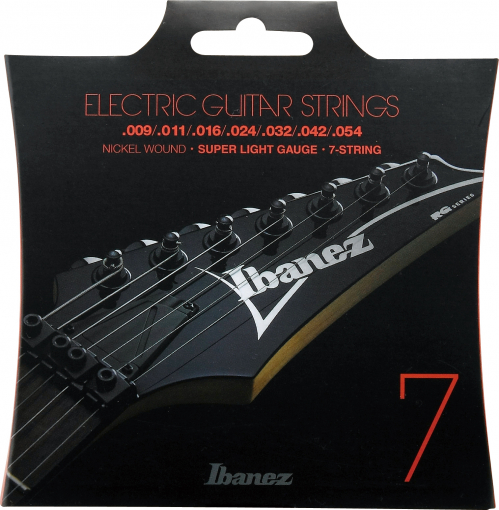 Ibanez IEGS7 electric guitar string set 009-054 nickel wound, super light