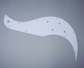 Ibanez 4PG12A0020 pickguard amf73 abs white 1ply.