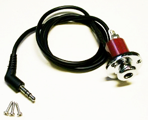 Ibanez 5AJK23F outputjack end pin chrome w/miniplug