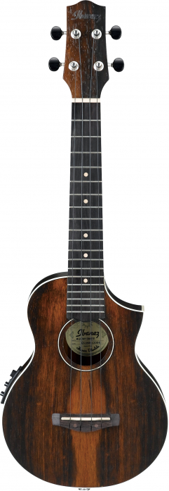 Ibanez UEW13MEE-DBO electric ukulele macassar ebony top,back,sides w/cutaway,concert size