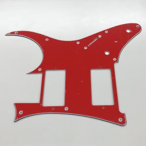 Ibanez 4PGGRHHR-RWB pickguard grg hh shape pvc 3ply: red/white/bk