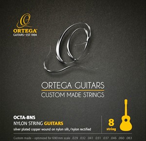 Ortega OCTA-8E8 nylon string e-8 ortega silver-plated copper wound