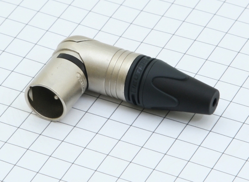 Neutrik NC3MRX angled male cable connector