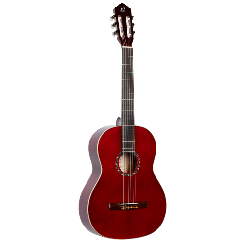 Ortega R121SNWR nylon 6-str. guitar ortega wine red, mahogany body spruce, small neck,incl.gigbag