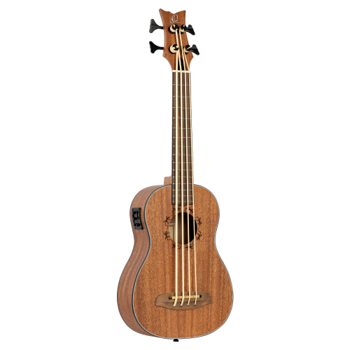 Ortega LIZARD-BS-GB ukulele bass 4-str. ortega lizard inlays, satin, paldao with magusuke pre.,incl.gigbag
