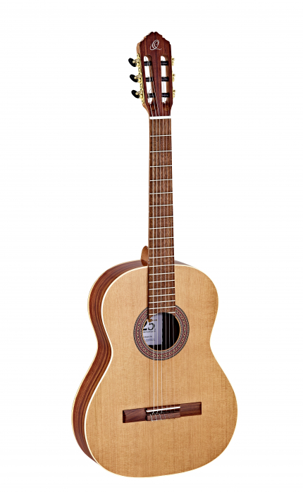 Ortega R189GSN-25TH nylon 6-str.guitar 25th ortega granadillo / waln. fb/ 48 nut gloss finish / anniv. bag