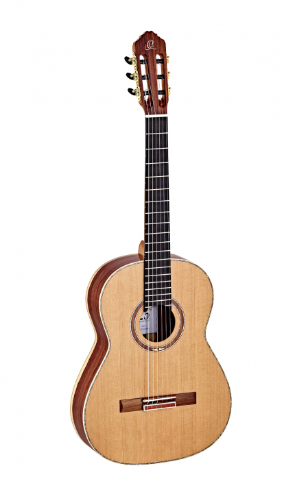 Ortega M-25TH nylon 6-str.guitar 25th ortega granadillo/master solid 48 nut gloss /fishman clb / anniv.