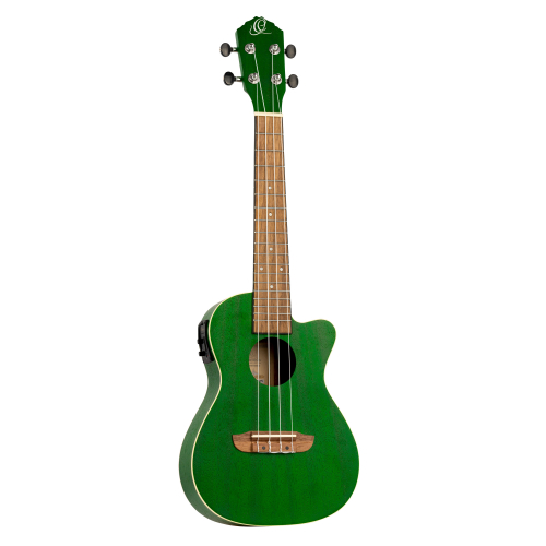 Ortega RUFOREST-CE ukulele concert 4-str. ortega forest green, satin, die cast okoume wood, preamp & cutaway