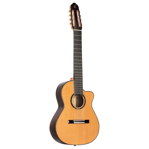 Ortega JRSM-RWC nylon 8-str. guitar ortega natural,madagascar cedar top javier reyes signature