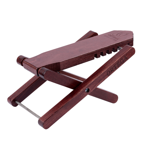 Ortega OWFS-1WR wooden foot stool ortega wine red headstock design