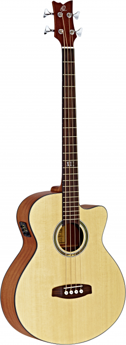 Ortega D538-4 acoustic bass 4-str. ortega mahogany/solid spruce open pore satin, maguspro