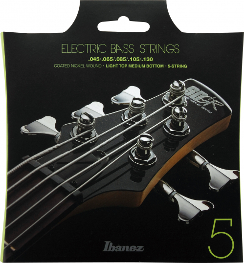 Ibanez IEBS5C bass guitar string set 045-130 nickel wound, long, light top medium bottom