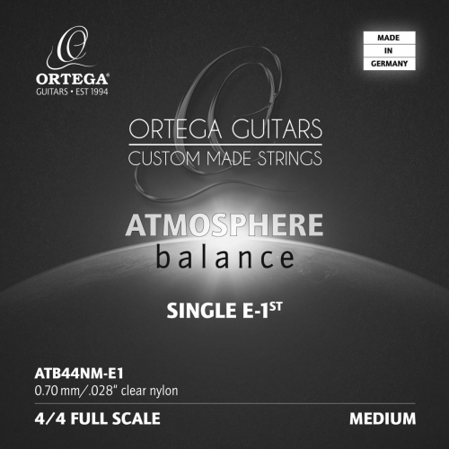 Ortega ATB44NM-E1 single string medium ortega atmosphere balanced series clear nylon 0.28