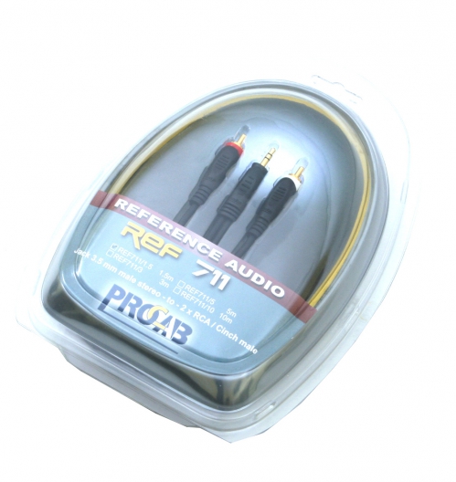 Procab REF711 cable mini jack stereo-2xRCA 1,5m Procab REF711 cable mini jack stereo-2xRCA 1,5m