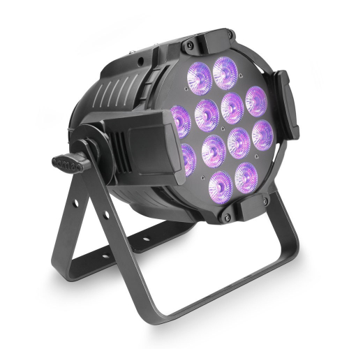  Cameo P ST 64 RGBW AU 12W 12 x 12 W LED RGBWA + UV PAR Light in Black Housing 