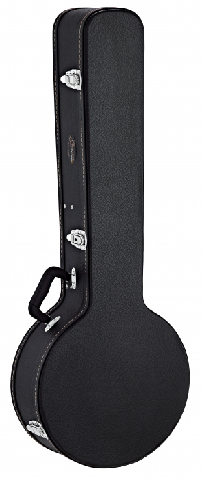 Ortega OBJCSTD case banjo 5/6-str. ortega black,flat top, economy series chrome hardware