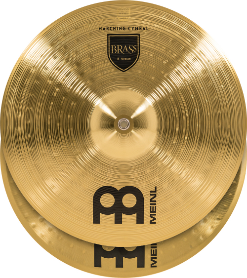 Meinl Cymbals MA-BR-18M cymbal 18″ marching pair meinl medium marching cymbal brass, incl. br3