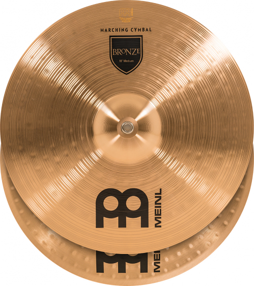 Meinl Cymbals MA-BO-18M cymbal 18″ marching pair meinl medium marching cymbal bronze, incl. br3