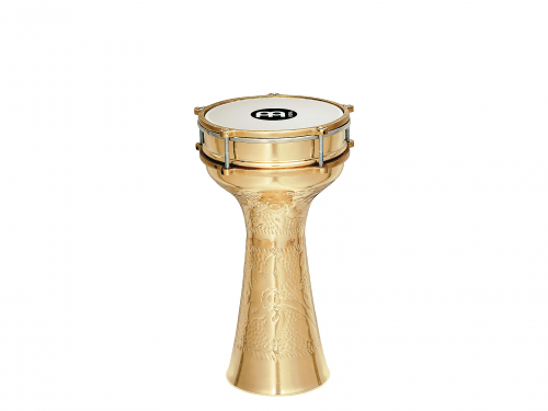 Meinl Percussion HE-214 darbuka cooper meinl hand-hammered, brass plated 7 1/2″ x 14 3/4″