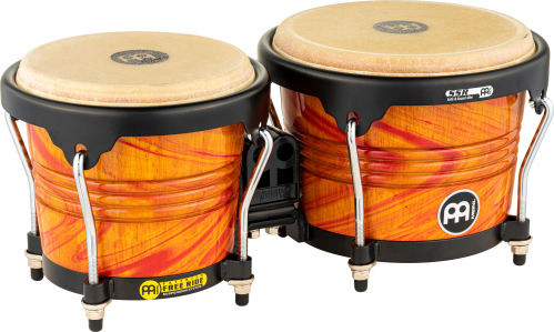 Meinl Percussion FWB190AF bongoset 6 3/4″+ 8″ meinl amber flame, high gloss free ride, ssr-drum hoop