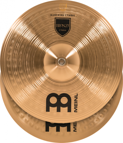 Meinl Cymbals MA-BO-14M cymbal 14″ marching pair meinl medium marching cymbal bronze, incl. br3