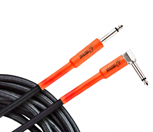 Ortega OECI-5 instr. cable 1,5m/5ft. ortega black tweet, straight/angle economy series