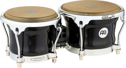 Meinl Percussion FFB400BK bongoset 7″+ 8 1/2″ meinl black, free ride fiberglass, ssr-drum hoop