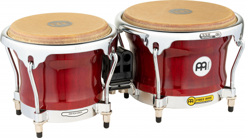Meinl Percussion FWB400CR bongoset 7″+ 8 1/2″ meinl cherry red, high gloss free ride, ssr-drum hoop