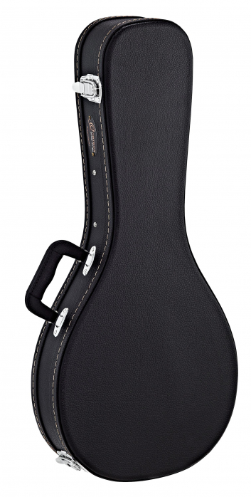 Ortega OMCSTD-A case mandolin a-style ortega black,flat top, economy series chrome hardware